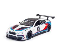OBTABYBQX Diecast 1:24 For BMW M6 GT3 Scale Alloy Car Models Mini Vehicle Replica Simulation Car Model Exhibition Collection Keepsake(White)