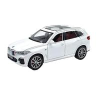 OBTABYBQX Diecast 1:24 For BMW X7 X5 XM SUV Scale Alloy Car Models Simulation Vehicle Model Ornaments Collection Souvenirs Keepsake(White)