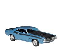 OBTABYBQX Diecast 1:24 For Dodge Challenger 2008 Scale Alloy Car Models Full Door Vehicle Model Display Collection Ornaments Keepsake(1970 Blue)
