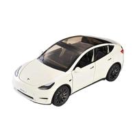 OBTABYBQX Diecast 1/24 For TESLA Model Y Diecast Alloy Models Car With Sound And Light Pull Back Function Decorative Souvenirs Keepsake(White)