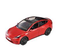 OBTABYBQX Diecast 1/24 For TESLA Model Y Diecast Alloy Models Car With Sound And Light Pull Back Function Decorative Souvenirs Keepsake(Red)