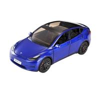 OBTABYBQX Diecast 1/24 For TESLA Model Y Diecast Alloy Models Car With Sound And Light Pull Back Function Decorative Souvenirs Keepsake(Blue)