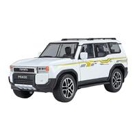 OBTABYBQX Diecast 1/24 For Toyota PRADO Land Cruiser LC250 Alloy Car Models Scale Model Kits Realistic Vehicle Models Collection Keepsake(White)