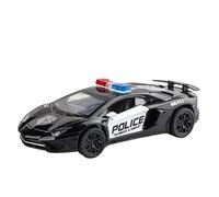OBTABYBQX Diecast 1/32 For Lamborghini LP750 Alloy Police Car Models Mini Vehicle Replica Simulation Car Model Exhibition Collection Keepsake(Black)