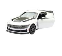 OBTABYBQX Diecast 1:38 For Ford Mustang Dark H Alloy Car Models Scale Model Kits Openable Doors Vehicle Decorative Souvenirs Keepsake(White)