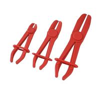 OBTANIM 3 Pack Plastic Hose Pinch Off Pliers Line Clamp Pliers Set Tool for Automotive Flexible Hoses, Gas Lines Radiator Brake Coolant and Fuel Lines (Red)