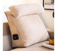 OBTUSS Wedge Pillow Triangular Reading Pillow Cushion with Adjustable Neck, Back Support Backrest Cushion for Sofa Bed, Headboard Lumbar Support Pillows