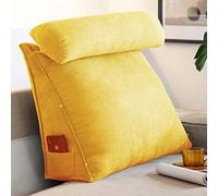 OBTUSS Wedge Pillow Triangular Reading Pillow Cushion with Adjustable Neck, Back Support Backrest Cushion for Sofa Bed, Headboard Lumbar Support Pillows