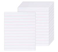 OBUSATT 60 Pcs Kindergarten Practice Paper Raised Line Writing Paper | 0.5in Spacing Multi-Sensory Wide,Kindergarten Primary Handwriting Tablet,Letter Writing Papers,Kids Teachers, 8.5 x 11 Inch