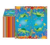 Obussgar 100 Pcs Turtle Napkins Paper，Exquisite Turtle Patterned Napkins for Home Kitchen Turtle Birthday Party Decoration