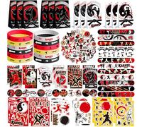 Obussgar Karate Party Favour Supplies including Karate Gift Bags, Stickers, Badges, Wristbands for Karate Theme birthday party