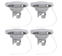 Obuyke 4pcs Inflatable Boat Air Valve Cap Plug with Cord, Grey, 2x1.4 | Secure Seal Keeps Air Tight, Easy to Twist, Leakproof Kayak Attachment for Paddle Board Canoe Dinghy Accessories