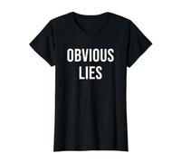 Obvious Lies Value Graphic T-Shirt, Women, Black, XS
