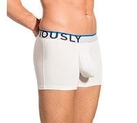 Obviously EveryMan AnatoMAX Boxer Brief 3 inch Leg Mens White Underwear (M/34-36)