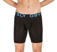 Obviously EveryMan AnatoMAX Boxer Brief 9 inch Leg Mens Black Underwear (S/30-32)