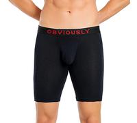 Obviously Freeman Anatofree 9 Inch Leg Boxer Brief Mens Black Underwear (XL/42-44)