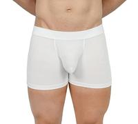 Obviously Men's Underwear 3 Inch Boxer Briefs EliteMan AnatoMAX (White/M)