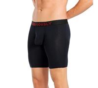 Obviously Men's Underwear 6 Inch Leg Boxer Brief FreeMan AnatoFree (Black/L)