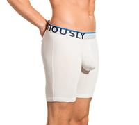 Obviously Men's Underwear Boxer Brief 6 Inch Leg Everyman (White/L)