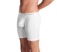 Obviously Men's Underwear Boxer Brief 6 inch Leg PrimeMan AnatoMAX (White/S)