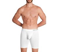 Obviously PrimeMan AnatoMAX Boxer Brief 9 inch Leg Mens White Underwear (M/34-36)