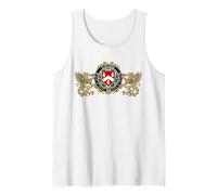 O'Byrne/Byrne Irish Badge w/Tartan & Griffins Tank Top, Men, White, XX-Large