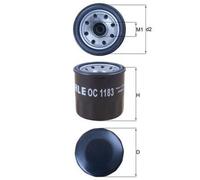 OC 1183 Oil Filter Fits Mazda 3 Saloon Hatchback CX-3 CX-5 Cx-30 Cx-60 By Mahle