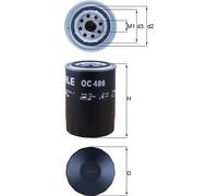 Mahle Original Oil Filter OC 486 - Spin-on, Fits Maserati, Peugeot, Fiat, Citroën