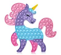 OCACA Jumbo Pop It Toy, Big Unicorn Silicone Sensory Fidget, Relieves Stress & Anxiety for Children Kid, Blue, Multicolor, Pink