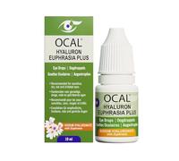 OCAL Hyaluron Euphrasia Plus Eye Drops - 10ml | Sodium Hyaluronate 0.1% + Eyebright | for Dry, Red, Irritated Eyes | Preservative-Free | Soothing Relief for Sensitive Eyes