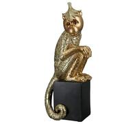 ocala polyresin little monkey i sculpture in gold and black