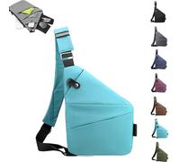 ocalil Anti-Theft Crossbody Bag, Fashion Sling Bag Travel Crossbody Bag for Women Men, Light Blue