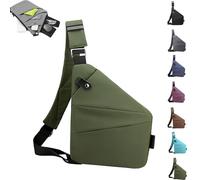 ocalil Anti Theft Travel Bag,Anti Theft Crossbody Bag, Sling Bag Travel Crossbody Bag for Women Men, Green, Compact