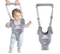 Ocanoiy Baby Walking Harness Handheld Baby Walker Assistant Belt Adjustable Toddler Infant Walker Safety Harnesses Standing Up and Walking Learning Helper with Detachable Crotch for 9-24 Month (Gray)