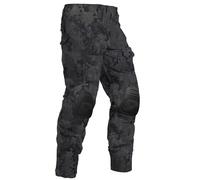 OCANXUE Tactical Pants for Men G3 Combat Pants with Knee Pads Waterproof Camo Cargo Pants for Airsoft Paintball, Dark Camo, 38