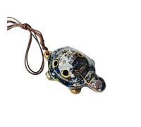 Ocarina 1 Pc Retro Style Small Turtle Ocarina Kiln Color Changing Series 6 Hole Handmade Instruments Pleasant Sound(Blue)