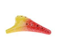 Ocarina 1 Piece Ceramic Glaze 12 Holes AC Alto C Ocarina Flute Multicolor(C)