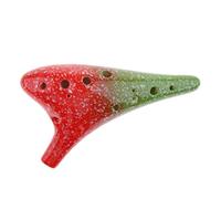 Ocarina 1 Piece Ceramic Glaze 12 Holes AC Alto C Ocarina Flute Multicolor(D)