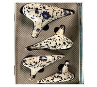 Ocarina 12 Hole AC Tune And Other Tunes Blue And White Four Piece Set With Gift Box Ocarina Instrument