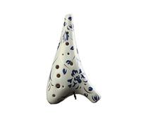 Ocarina 12 Hole Alto C Blue And White Ocarina 12AC Ocarina(White)