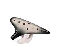 Ocarina 12 Hole Alto C Ceramic Ocarina Crackle Gradient Black Professional Musical Instrument