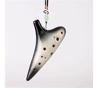 Ocarina 12 Hole Alto C Mediant Tones Ceramic Ocarina Crackle Gradient Black Professional Chinese Flute Tao Instrument