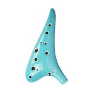 Ocarina 12-hole Beginner Alto C-tune Ocarina Professional Performance AC-tune Crackle Glaze Ocarina(Blue)