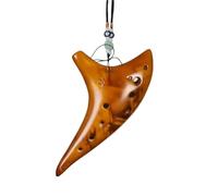 Ocarina 12 Hole Ceramic Ocarinas with Protective Bag Professional Ocarina Instrument for Music Lover Beginner(Yellow)