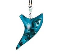 Ocarina 12 Hole Ceramic Ocarinas with Protective Bag Professional Ocarina Instrument for Music Lover Beginner(Blue)