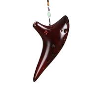 Ocarina 12 Hole Ceramic Ocarinas with Protective Bag Professional Ocarina Instrument for Music Lover Beginner(Red)