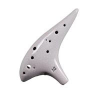Ocarina 12-hole Middle Note C Key AC Professional Ceramic Production For Beginners 12-hole Beautiful Musical Instrument(White)