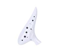 Ocarina 12 Hole Ocarina Alto C Key 12-Hole Instrument Easy for Beginners Resin(White)