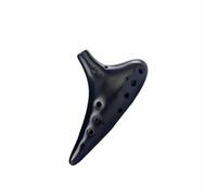Ocarina 12 Hole Professional Instrument Sheet Music Black Pottery(Black Pottery - Matte SC)