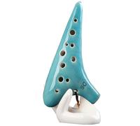 Ocarina 12-hole Professional Performance High Pitch C Crack Beginner Self-taught Instrument Blue Crack White Crack (Color : 1)